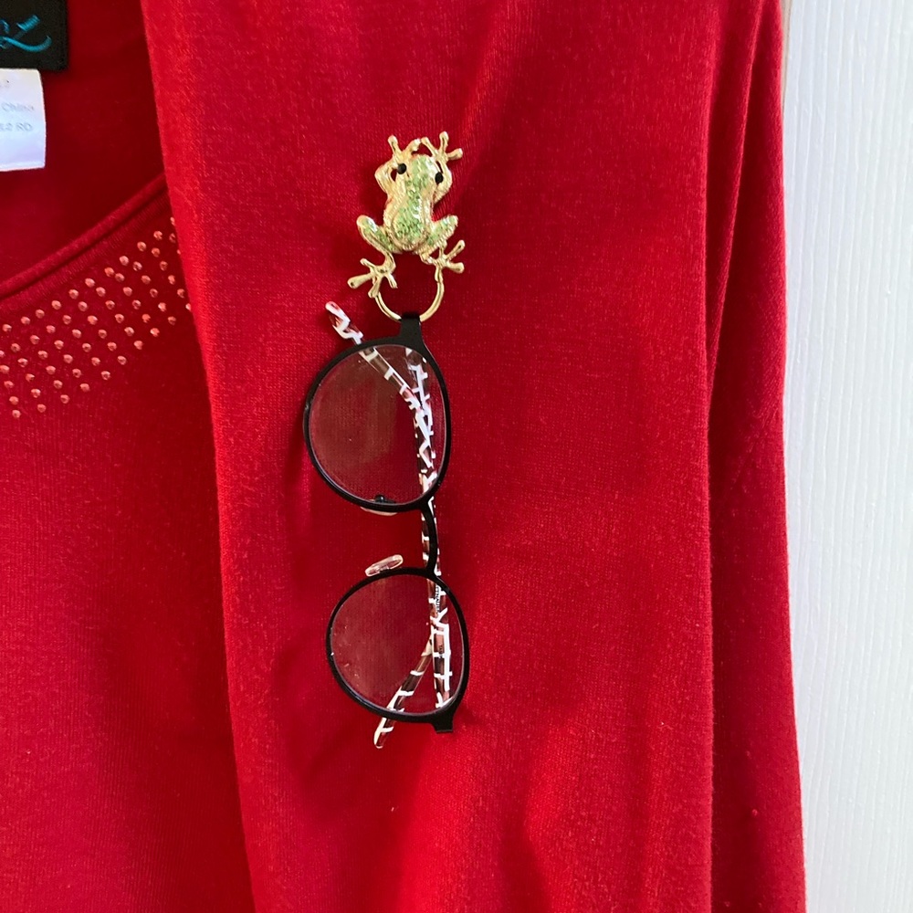 Make an offer Whimsical magnetic eyeglass holder; glasses not included